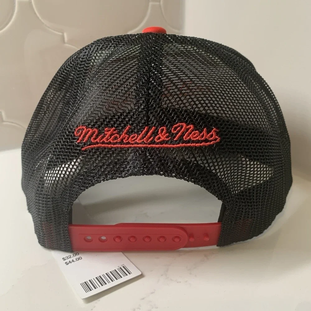 Mitchell & Ness Ohio State Buckeyes Foam Globe Trucker Adjustable Snapback Hat